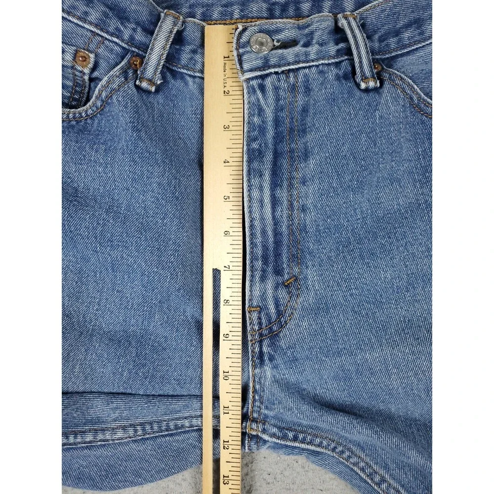 Levis 505 Jeans Mens 36x30 Blue Casual Straight Leg Denim Pants - Picture 3 of 9